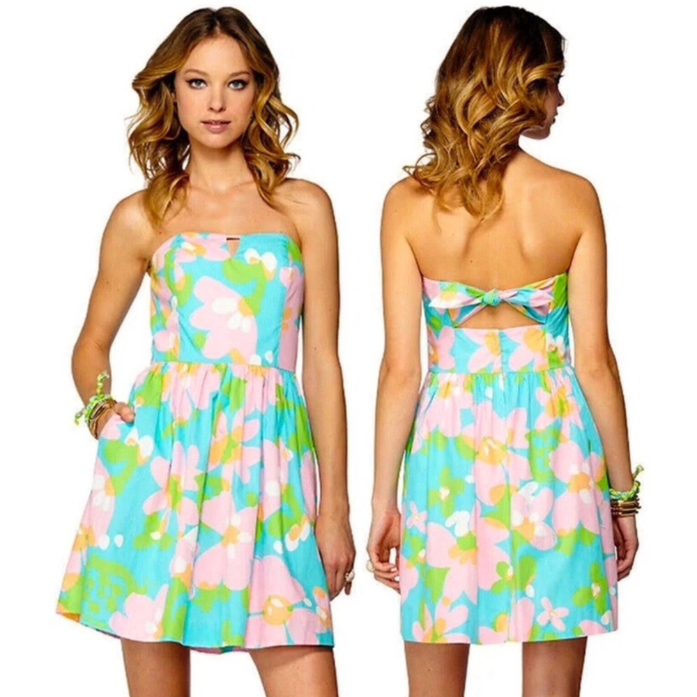 Lilly Pulitzer Richelle Floral Dress Shorely Blue